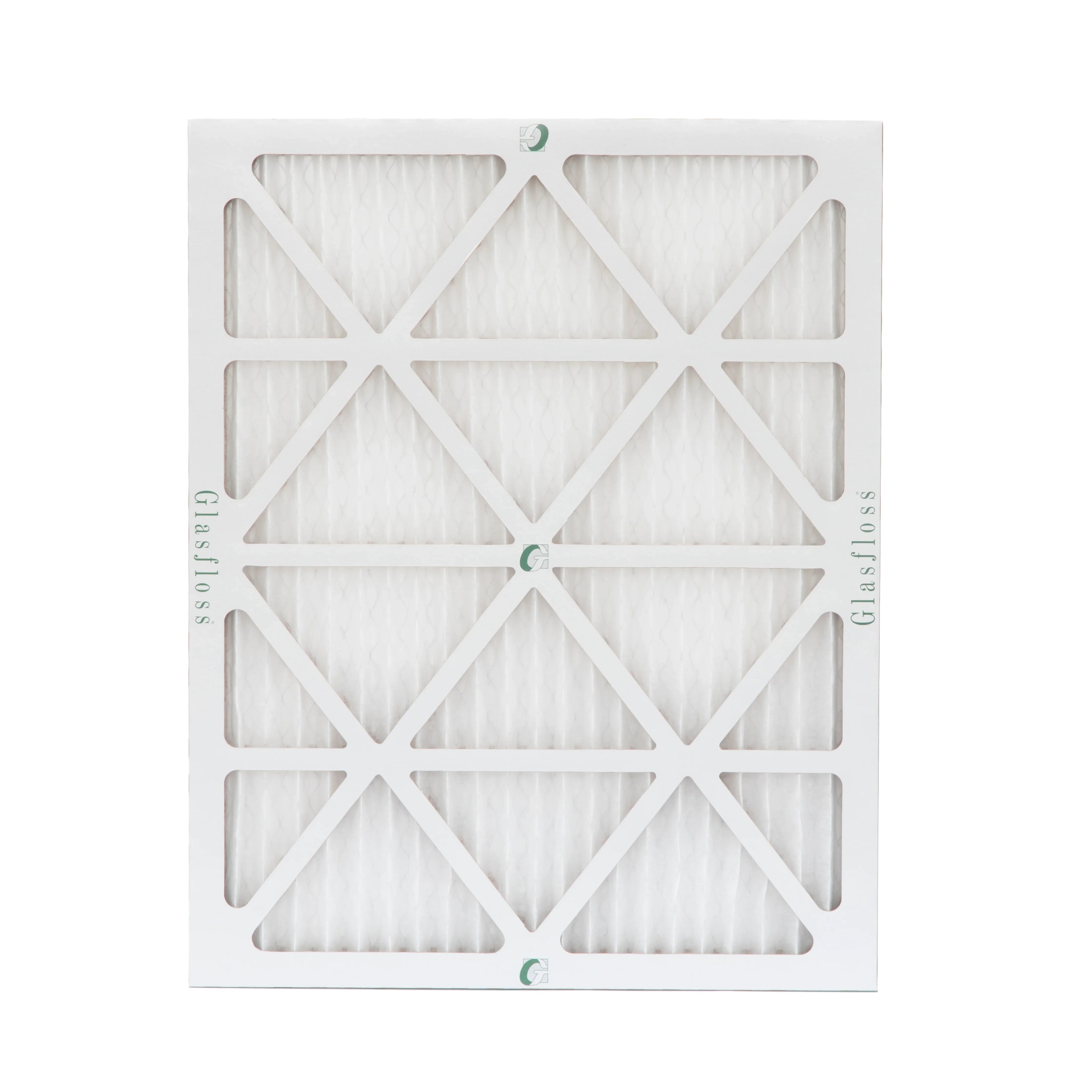 12 Pack of 20x22x1 MERV 10 Pleated Air Filters by Glasfloss. Actual Size: 19-1/2 x 21-7/8 x 7/8