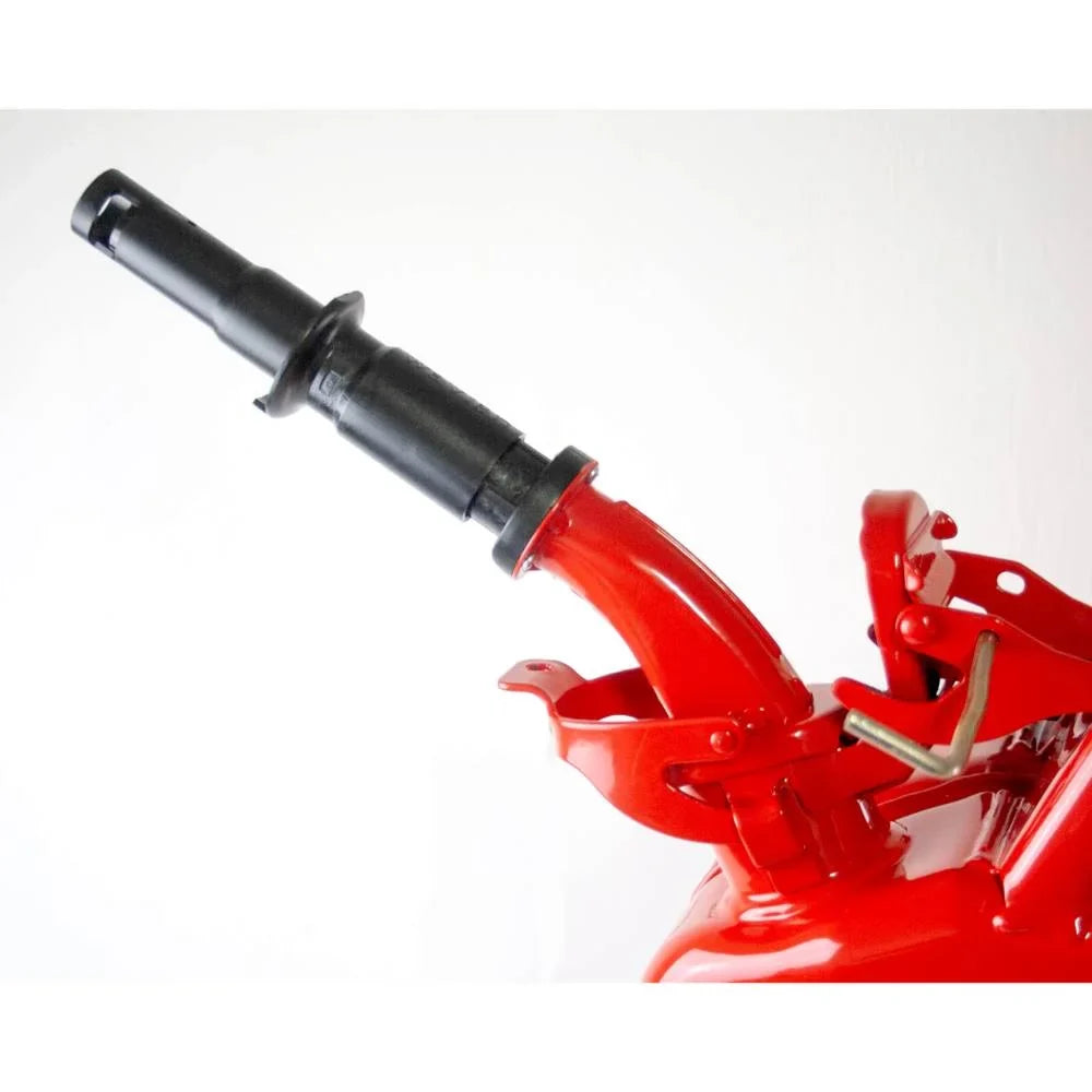 Wavian USA JC0020RVS Red Authentic NATO Jerry Fuel Can and Spout System, 20 Liter