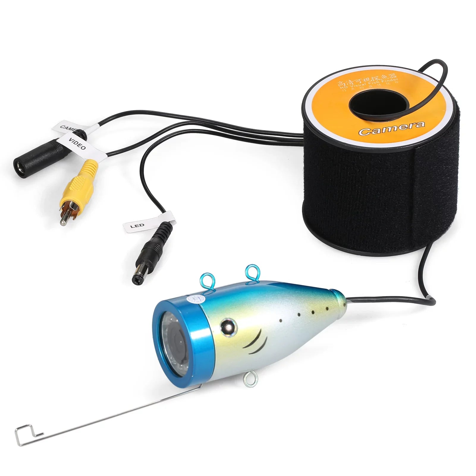moobody Underwater Fishing Camera Fish Finder with 12LEDs 7Inch/9Inch LCD Display 15M/30M/50M Cable IP68 Waterproof for Sea Lake Boat Ice Fishing