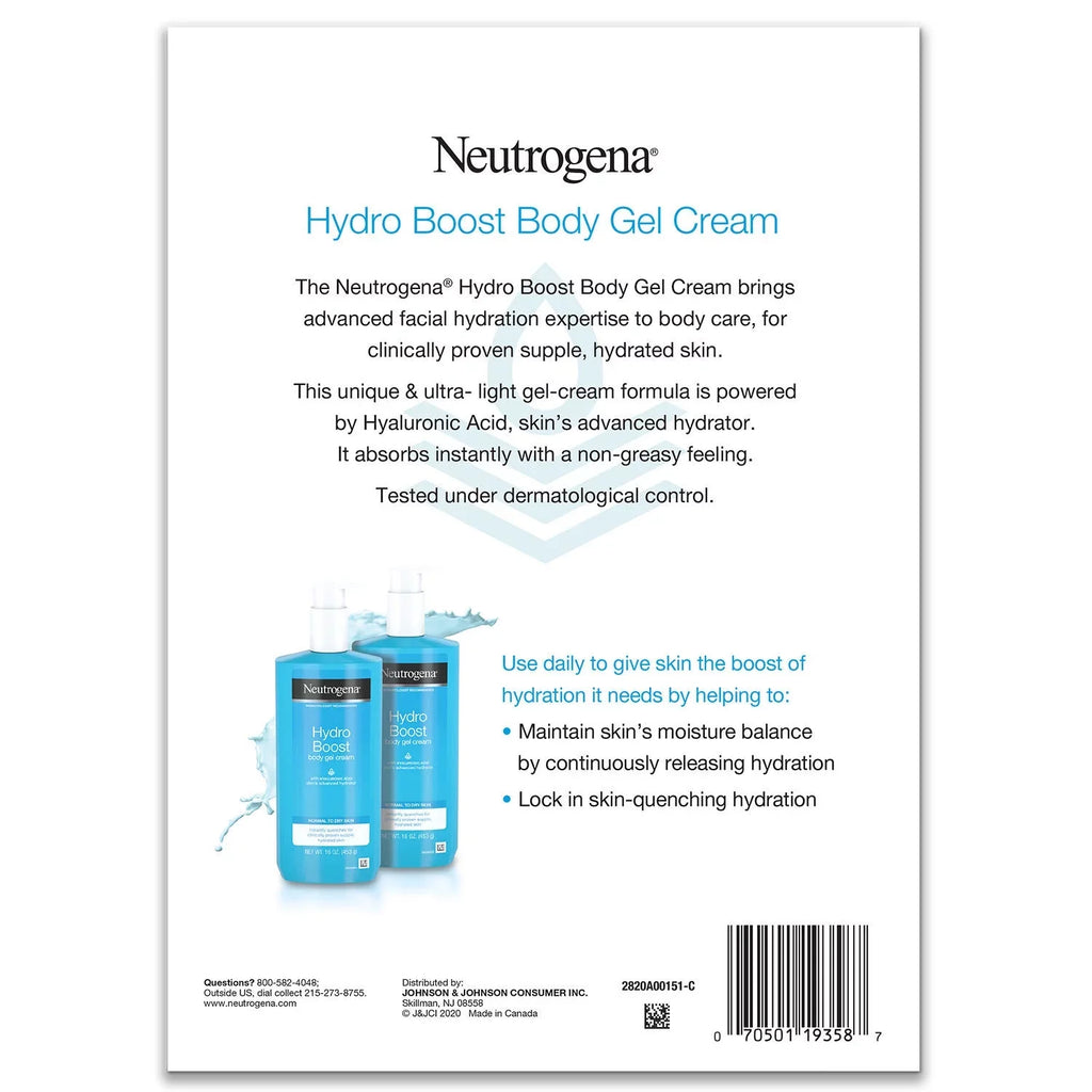 Neutrogena Hydroboost Body Gel Cream, 2 ct.