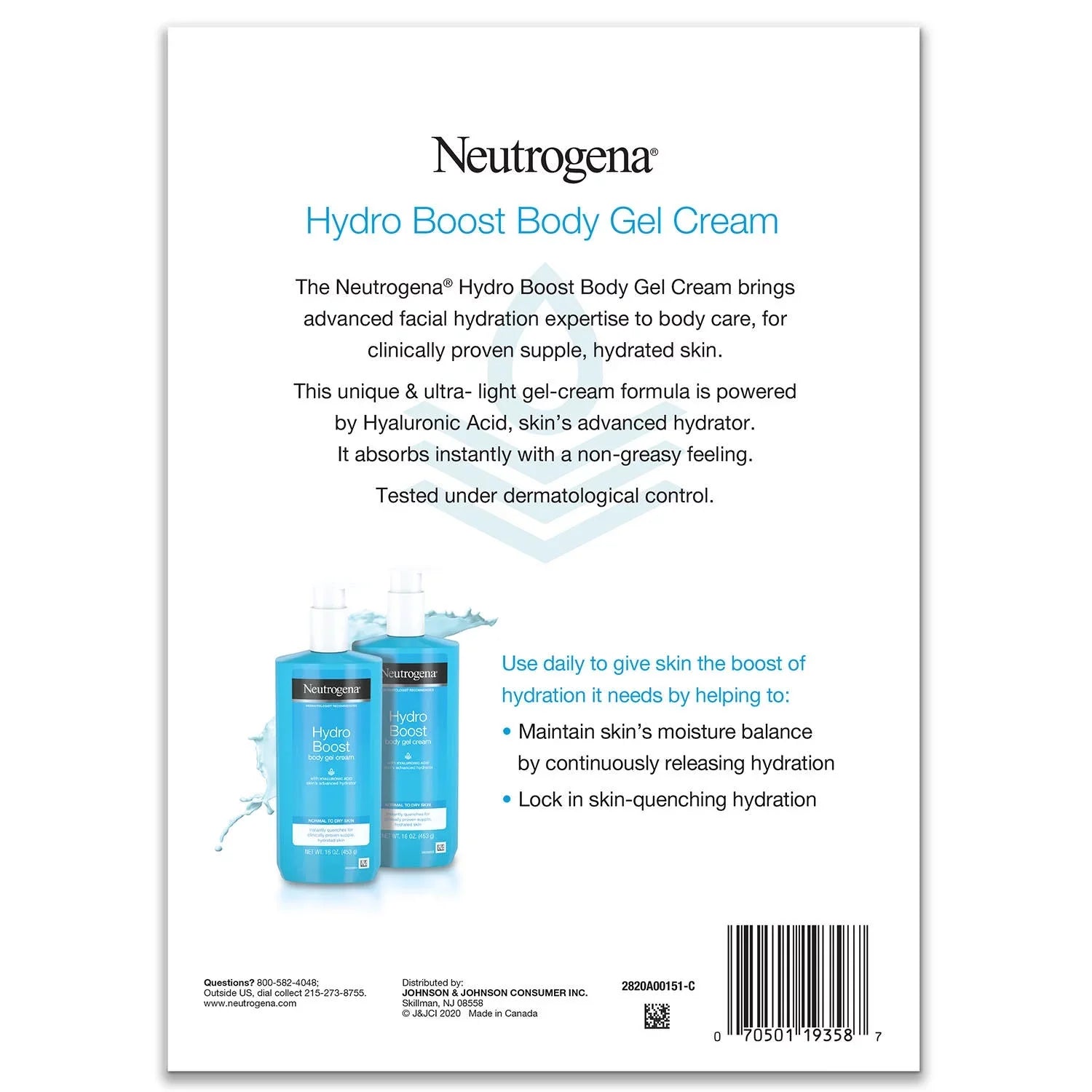 Neutrogena Hydroboost Body Gel Cream, 2 ct.