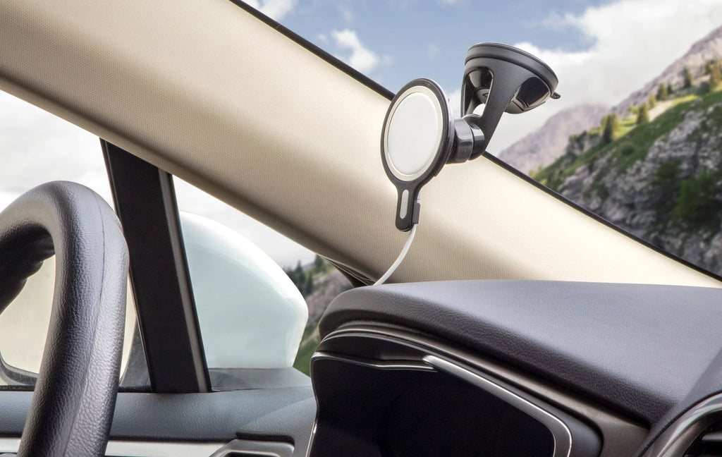 Scosche MSHWDPD20-SP MagicMount MSC Window/Dash Car Phone Holder Mount Kit (MagSafe Charger Is NOT Included) Compatible with MagSafe Chargers, Ebony