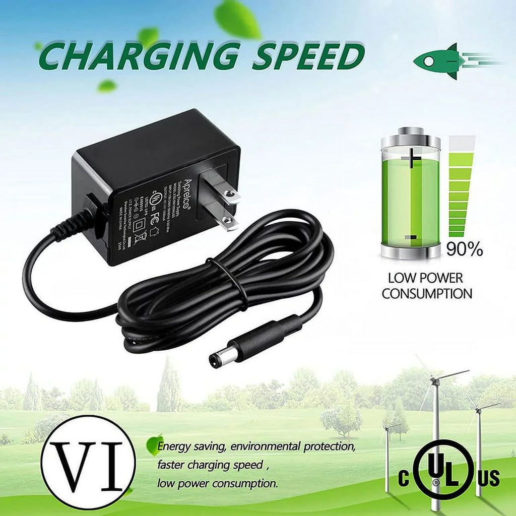 Aprelco UL Listed AC Adapter Compatible with Luminess BC-050CP BC050CP BC050CP-M BC050CPM BC-250 BC250 BC-200 BC200 BC-200M BC200M BC-200R BC200R Premium Air Cosmetic Heiress COMPLETE Airbrush Brush