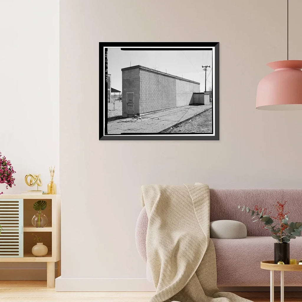Historic Framed Print, Rocky Mountain Arsenal, Sarin Storage Building, 3320 feet South of Ninth Avenue; 30 feet East of R, Commerce City, Adams County, CO, 17-7/8" x 21-7/8"