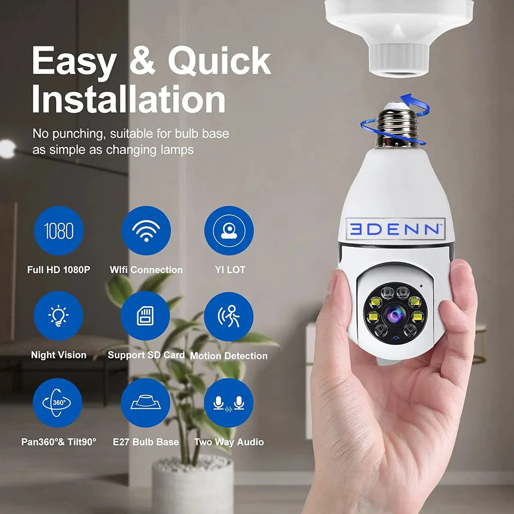 Edenn i-defend bulbs security camera 3 pack