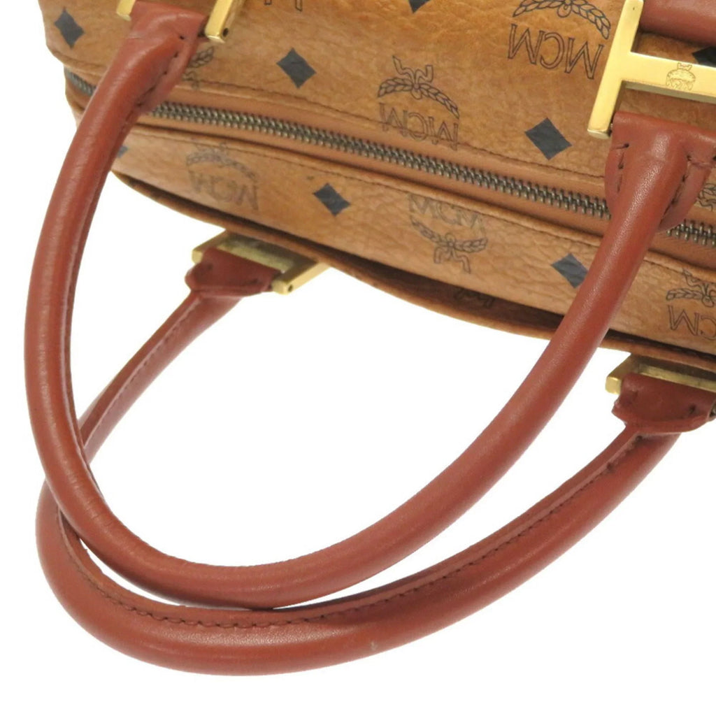 MCM Visetos Brown Canvas Handbag (Pre-Owned)