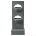 HomeStock Vintage Visions Gray Cement Column Two Tier Bowl Bubbler Outdoor Fountain