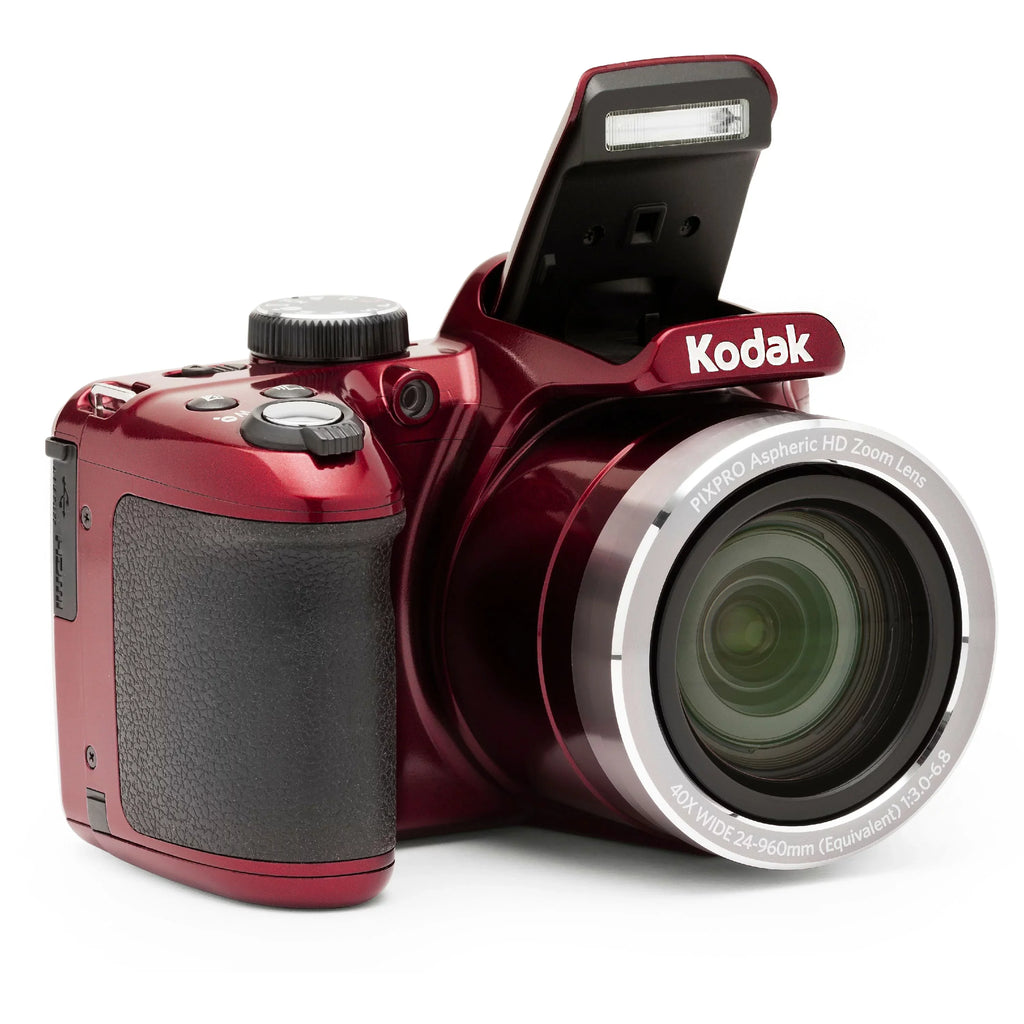 KODAK PIXPRO AZ401 Bridge Digital Camera - 16MP 40X Optical Zoom HD720p video (Red)
