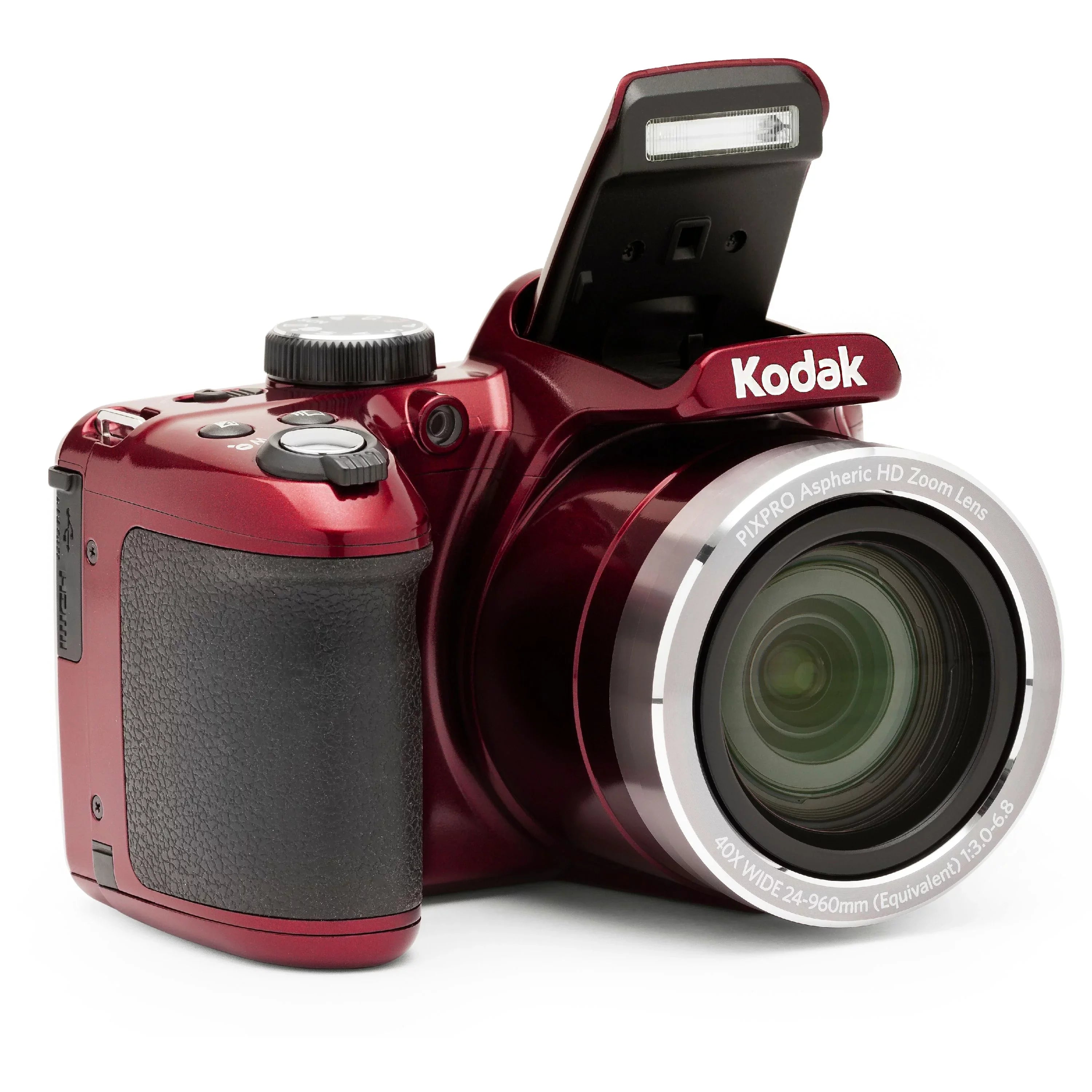KODAK PIXPRO AZ401 Bridge Digital Camera - 16MP 40X Optical Zoom HD720p video (Red)