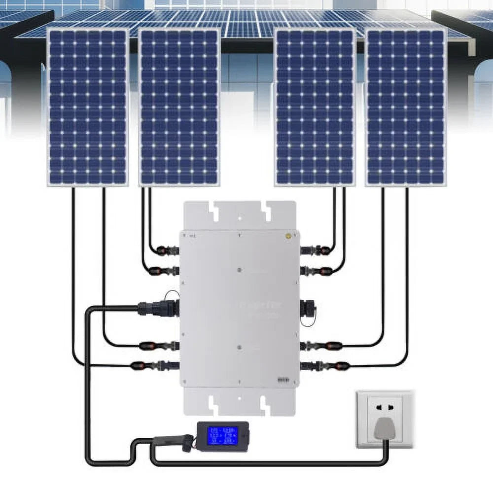WVC-1200W MPPT Solar Micro Inverter Tie Grid Pure Sine Wave Inverter DC-AC