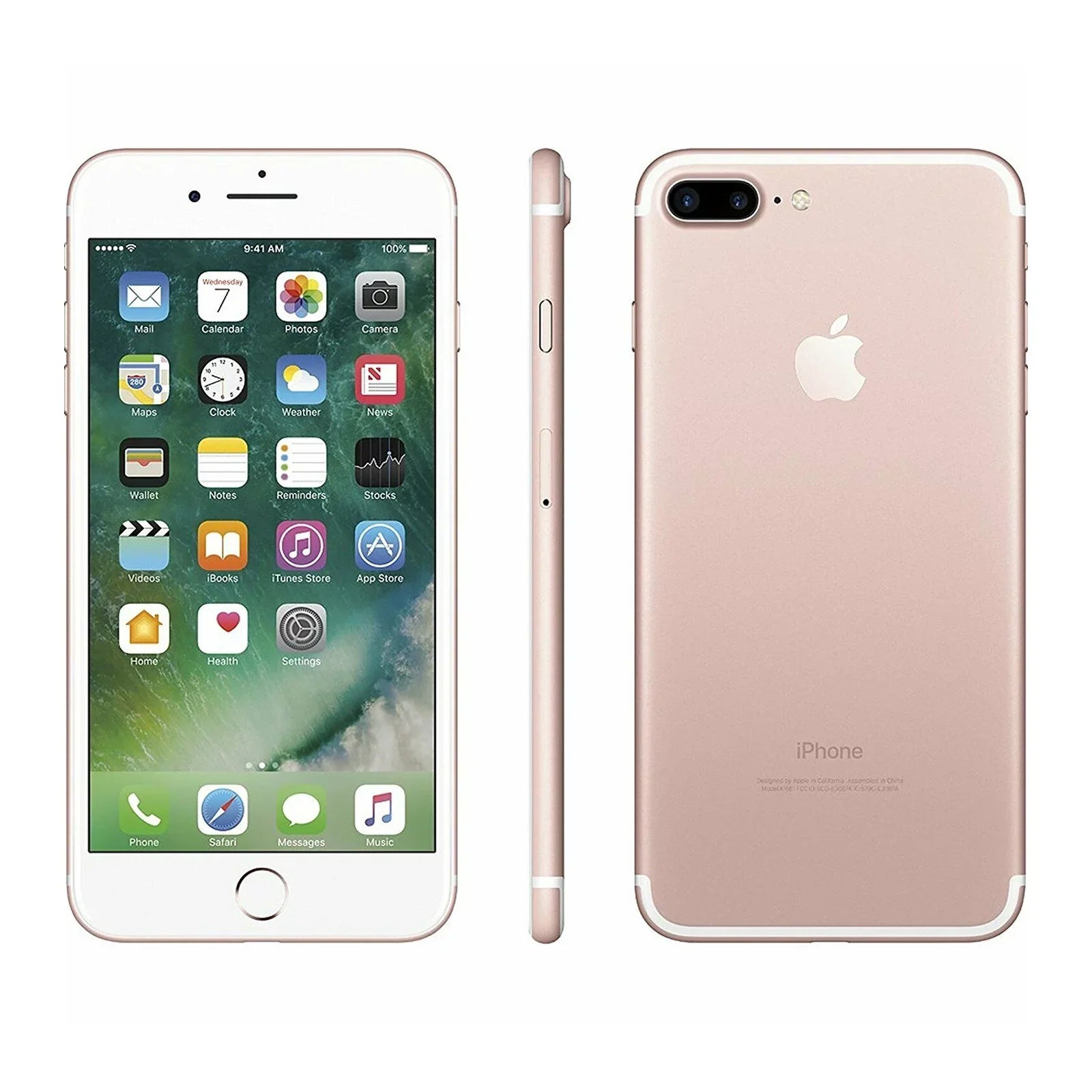 Restored iPhone 7 Plus, 128 GB, Rose Gold - GSM Unlocked - GSM compatible (Refurbished)