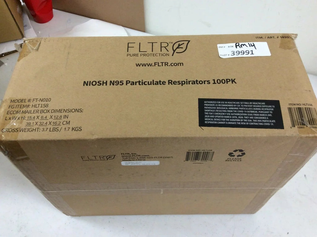 FLTR Genuine NIOSH N95 Round Respirator, 100 Masks HLT158