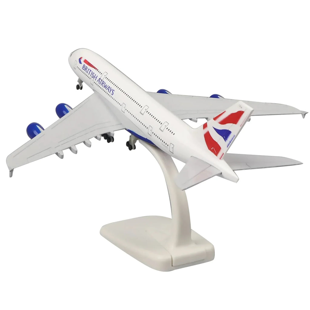 British Airways A380 Alloy Plane Model Retro and Elegant Decoration Aircraft Model for Living Room or Display Room