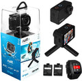ORGOO OC1/BLK Swift 4K Action Camera Electronic Image Stabilization, Image Sensor, 2” IPS Touchscreen, Accessories (Ip68 Certified Waterproof Case, Wearable Remote, Mini Tripod, and More)