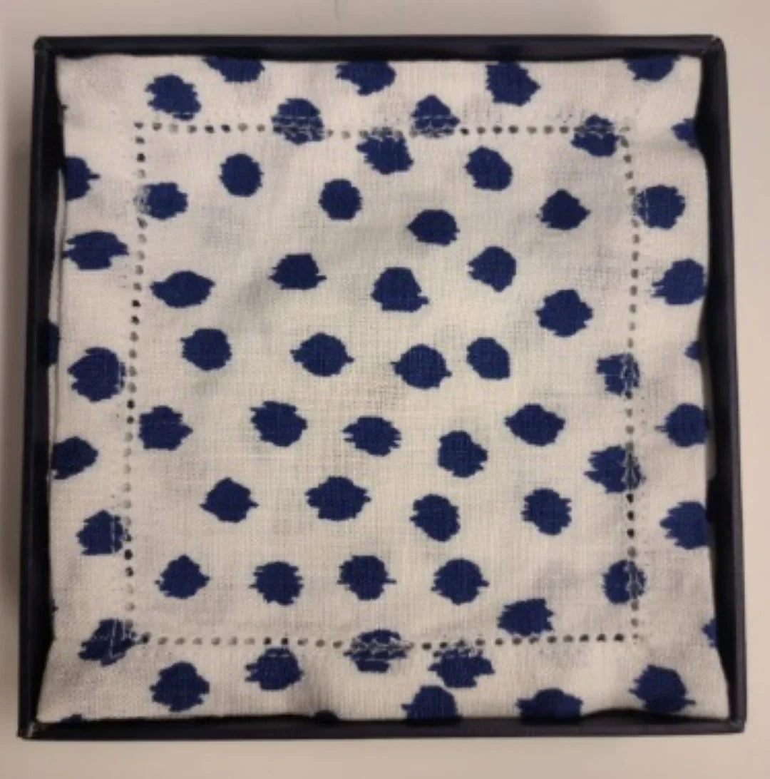 Oscar De La Renta Coktail Napkins Set of 4 – White, 5.5