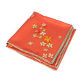 Pre-Owned HERMES Hermes FLOWER POWER Carre 90 scarf silk CORAIL pink series multicolor (Like New)