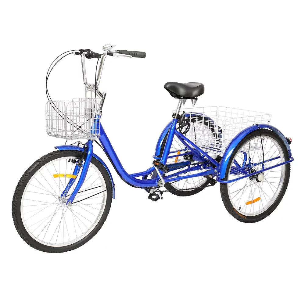 SalonMore Adult Tricycle 26-Inch Wheel Men's Women's Bike, Blue