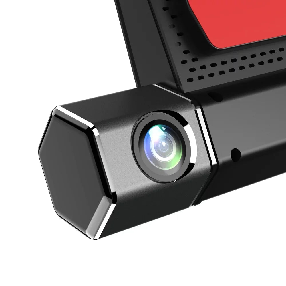 Arealer 3 Cameras Dash Cam 4in Clear Car Rearview Mirror Car Video Recording Car Recorder Auto Safety Driving Recorder