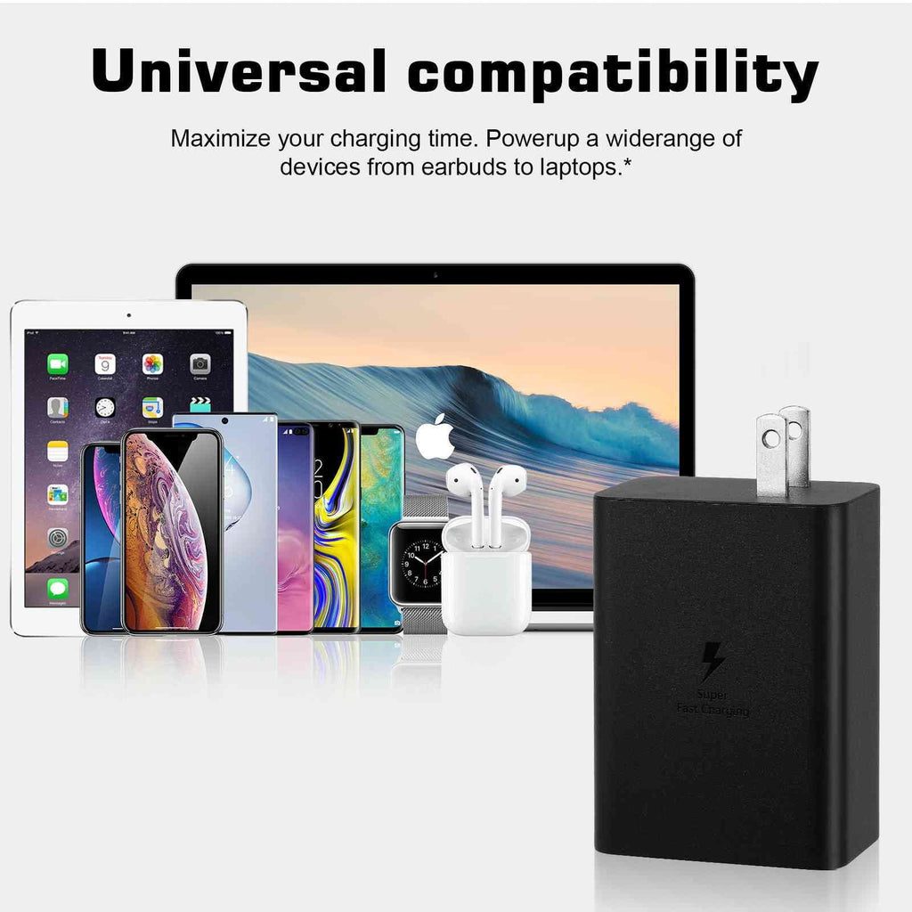 65W Fast Travel Charger with 3 Ports - USB & Dual USB-C High-Speed Charging for ZTE Blade V2020 5G/Axon 20 5G Extreme/Axon 20 5G/nubia Red Magic 5S/nubia Red Magic 5G Lite iPhone, Galaxy