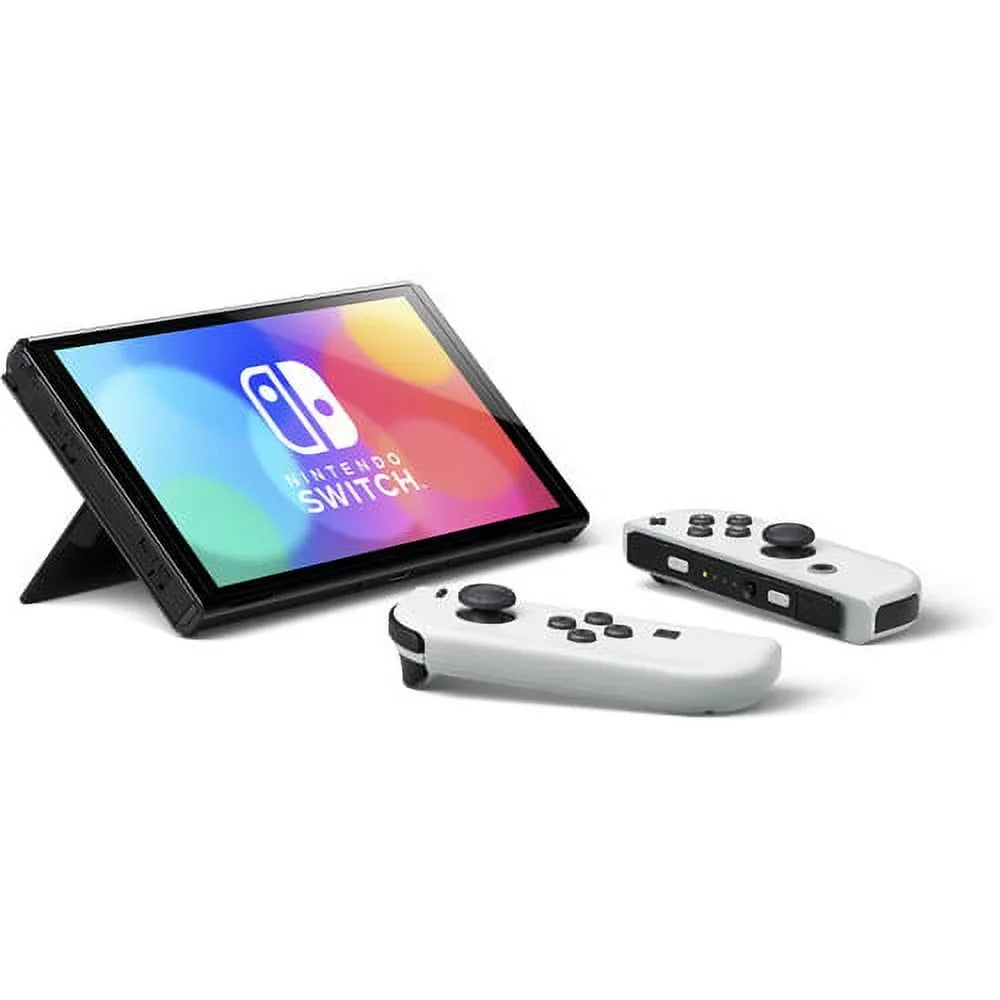 Nintendo Switch OLED White with Pokemon Sword, 128GB Card, and More