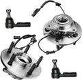 Detroit Axle - 5LUG Front Wheel Bearing & Hubs Assembly and Outer Tie Rods Replacement for 2006 2007 2008 Dodge Ram 1500 [Excludes Mega Cab]