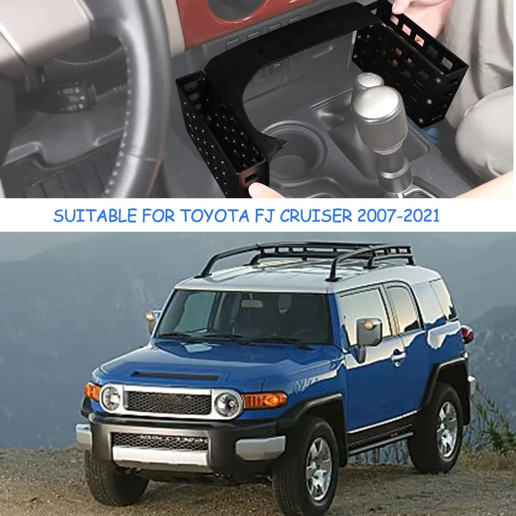 Tinki Car Shifter Storage Box Compatible with Toyot@ FJ Cruiser 2007-2021, Jet 5.3in,1PCS