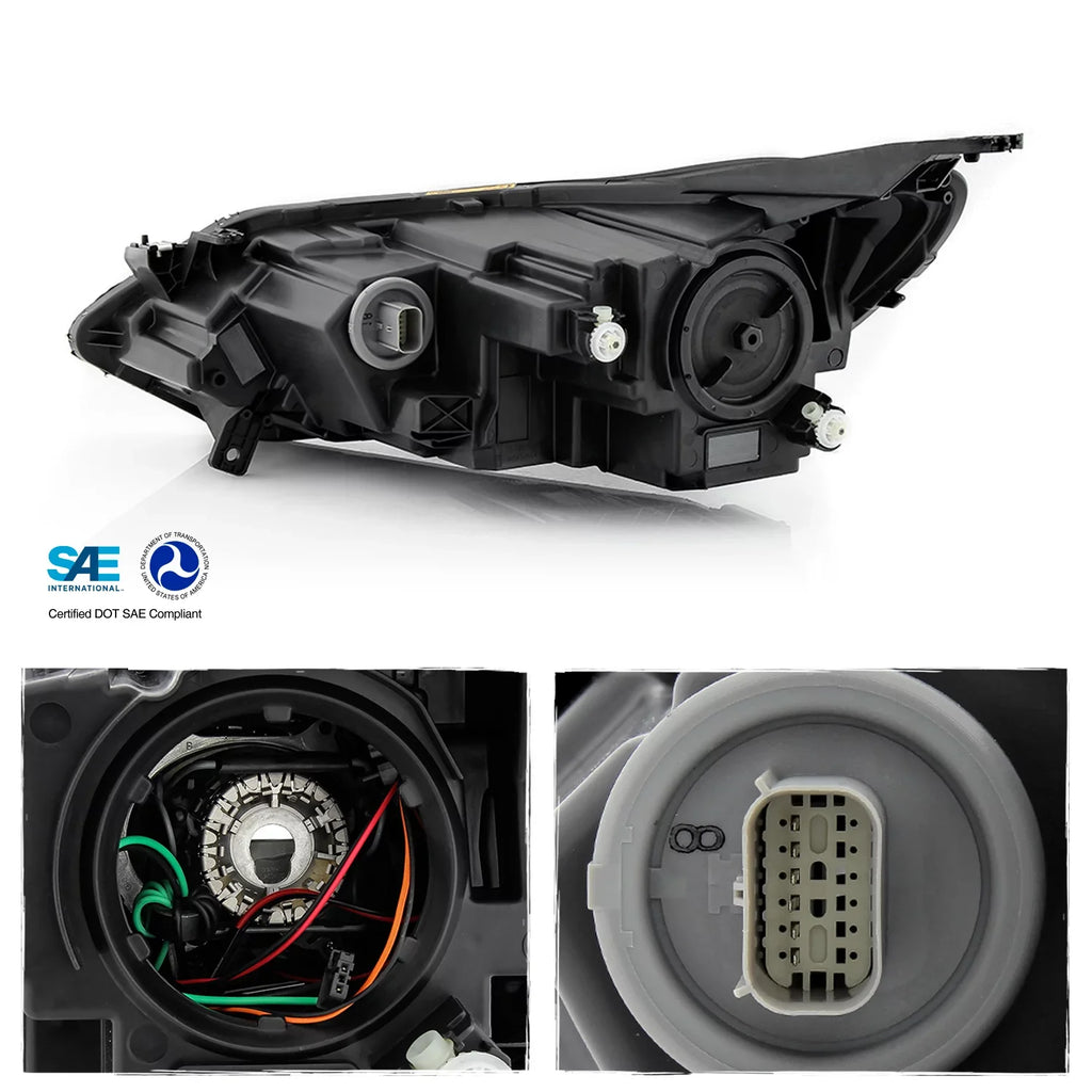 AKKON - Fits 2018 2019 2020 2021 Chevy Equinox [HID/Xenon Type] LED DRL Chrome Headlight Passenger Right Side Headlamp 18 19 20