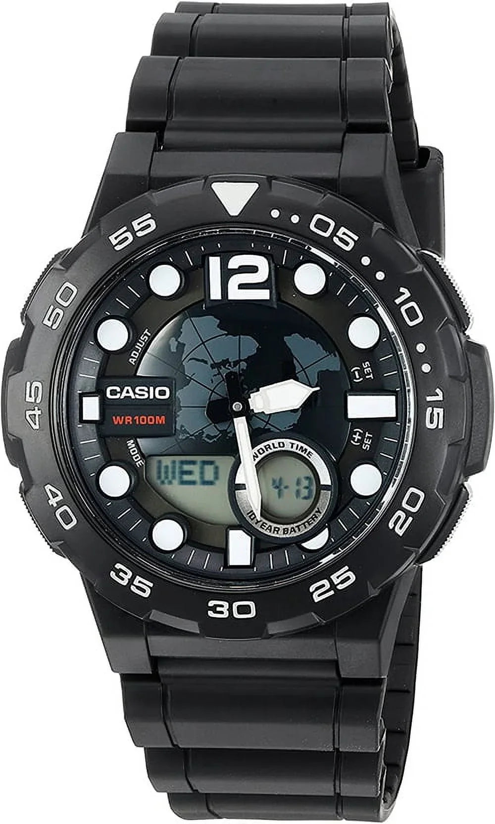 Men's Ana-Digi Dive Style Watch, Dark AEQ100W-1AVCF