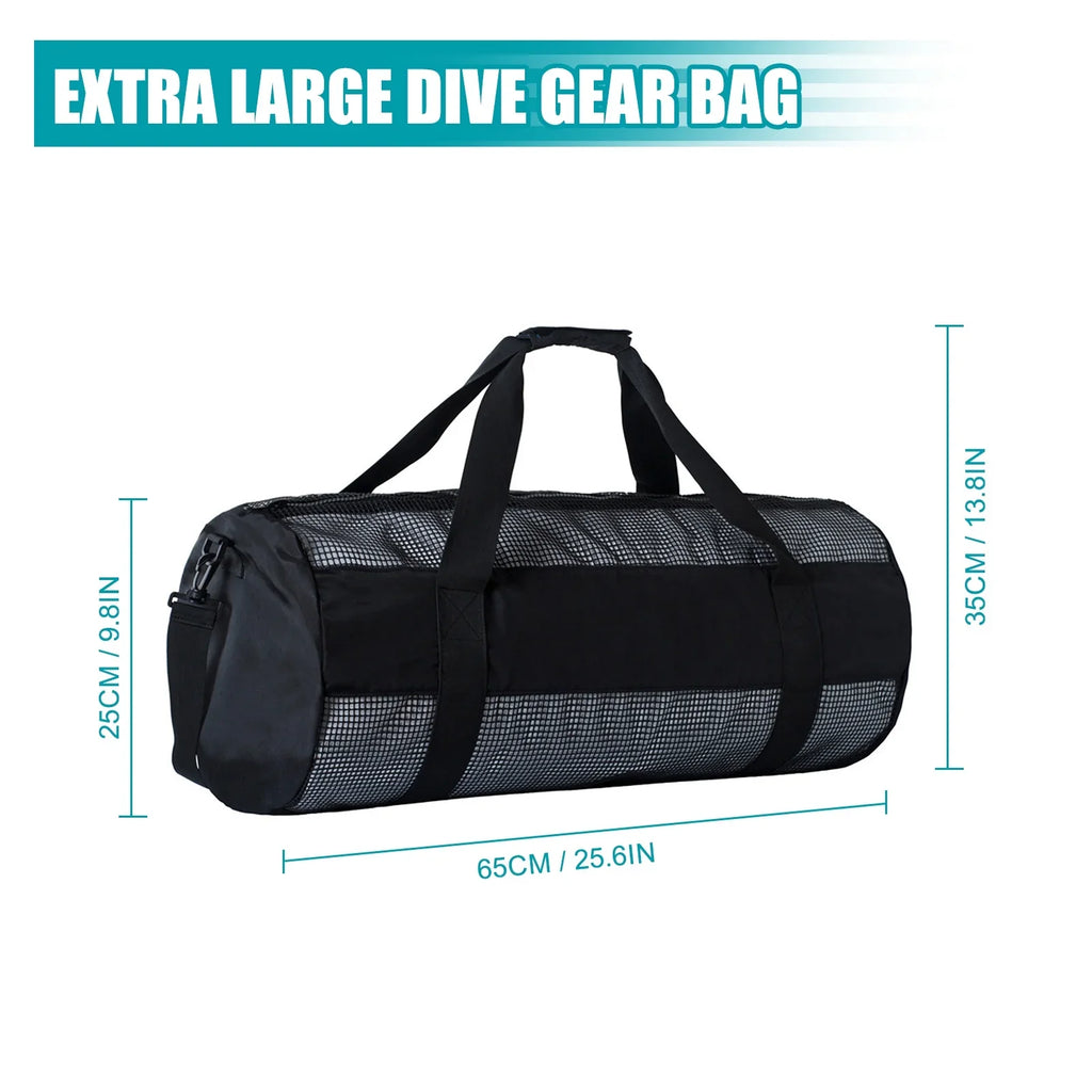 Bisofice Plastic Zipper Durable Mesh Easy To Easy To Carry Dive Mesh Easy Snorkel Dive Mesh To Carry Polyvinyl Chloride Zipper Durable Nylon Mesh Dive Snorkel Qisuo Mesh Dive Huiop