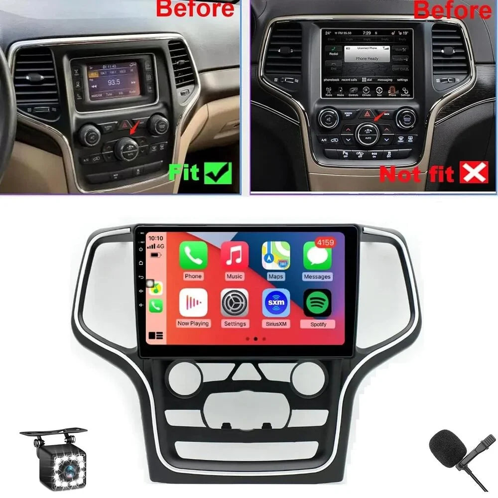 9" 1280*720 IPS For 2014-2022 Jeep Grand Cherokee Android Car Radio Stereo Carplay 2+32 GPS Navigation Bluetooth
