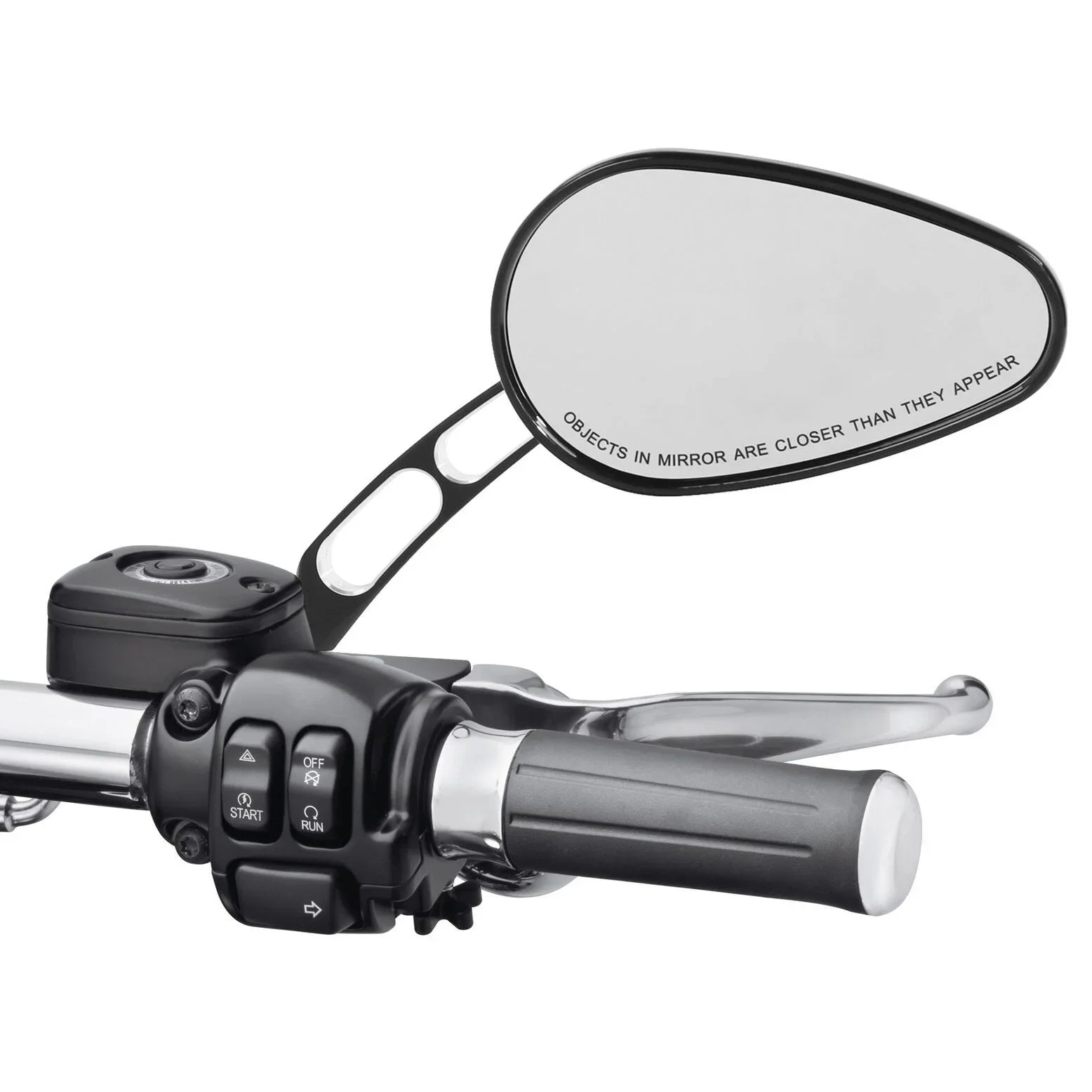 Teledu Dark Rear View Mirrors Harley Softail Deluxe FLSTN Fits 2005-2017 Fits 2016 8mm