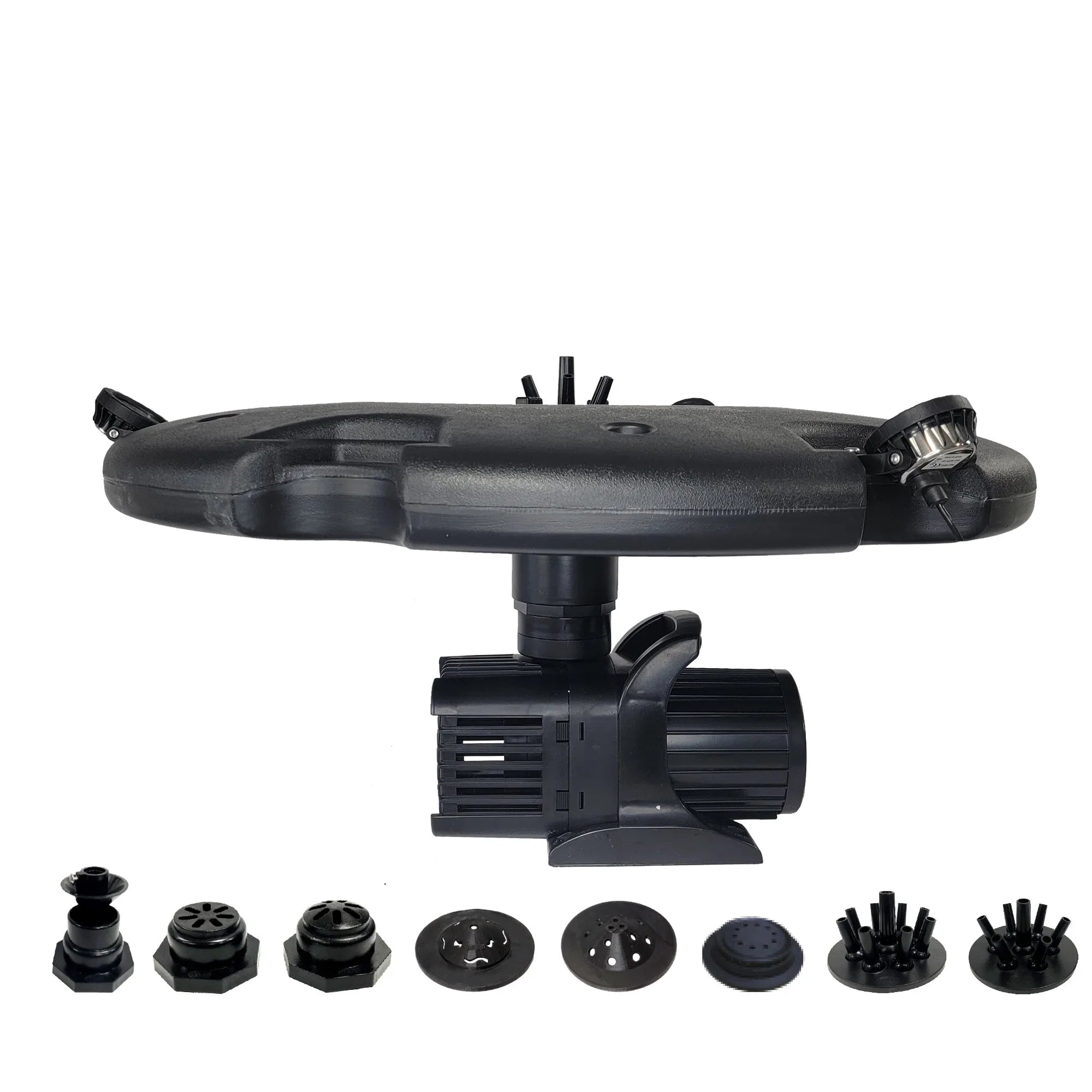 HALF OFF PONDS 1.5 Floating Fountain | 100 foot Cord | 11 Patterns | White Lights | Surface Aeration for Ponds | AQF125003X3W-100
