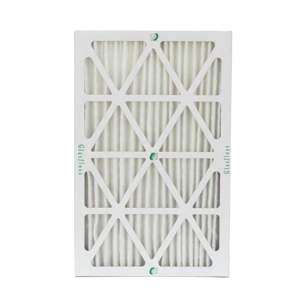 12 Pack of 16x24x2 MERV 10 Pleated 2" Inch Air Filters by Glasfloss. Actual Size: 15-1/2 x 23-1/2 x 1-3/4