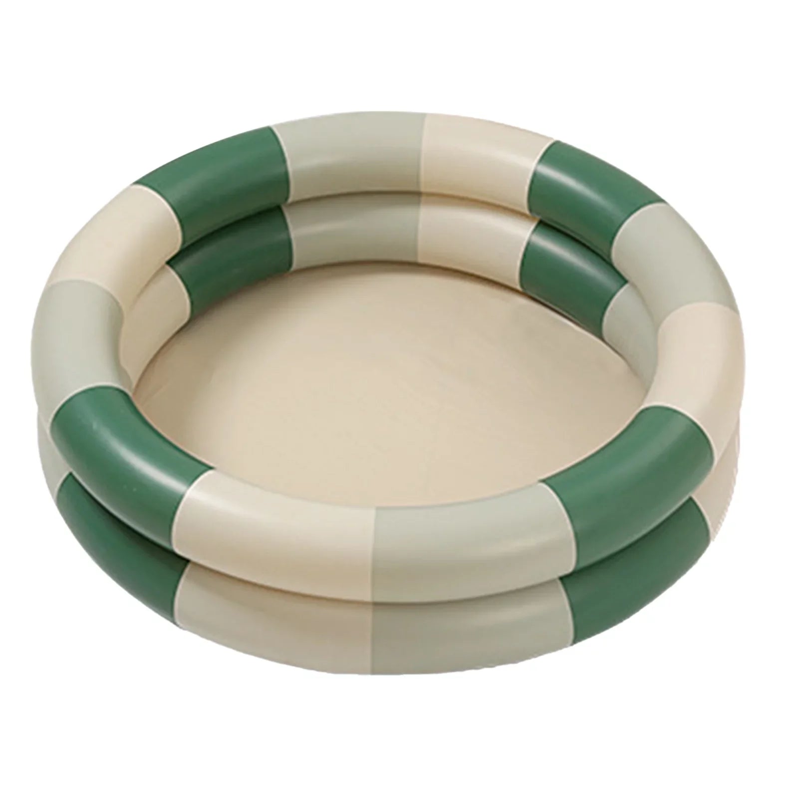 Goldmeet Inflatable Pool Baby Retro Blow Up Swimming Pool Family Cute Style Thickened Water Pool Green Stripe