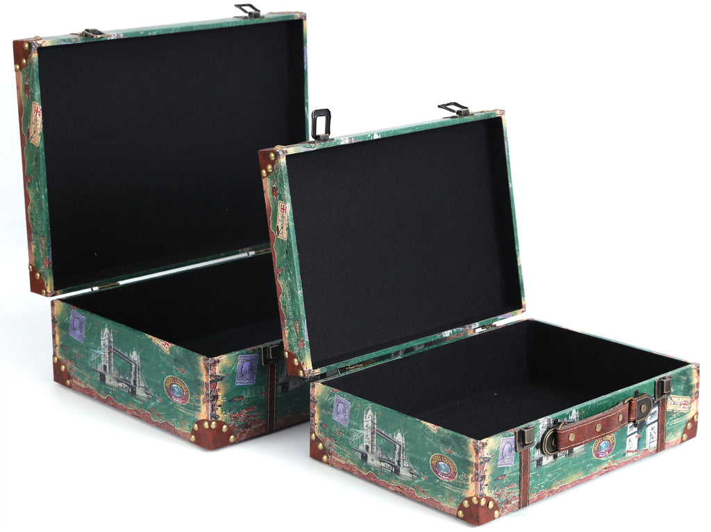Vintiquewise Vintage Style European Luggage Suitcase, Set of 2