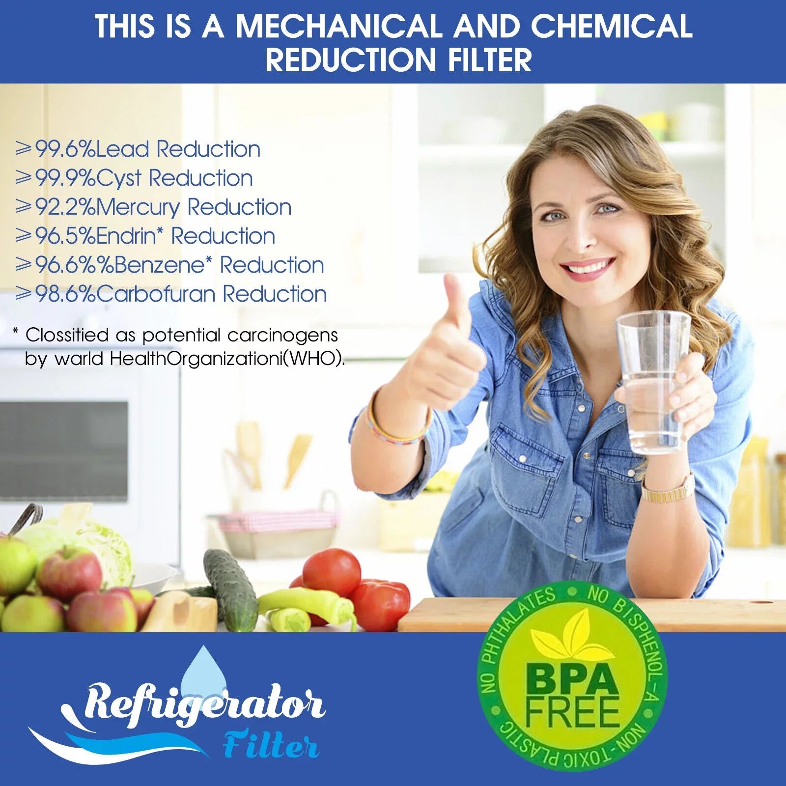 4 Pack Compatible with Kenmore 9082 469082 Refrigerator Water Filter