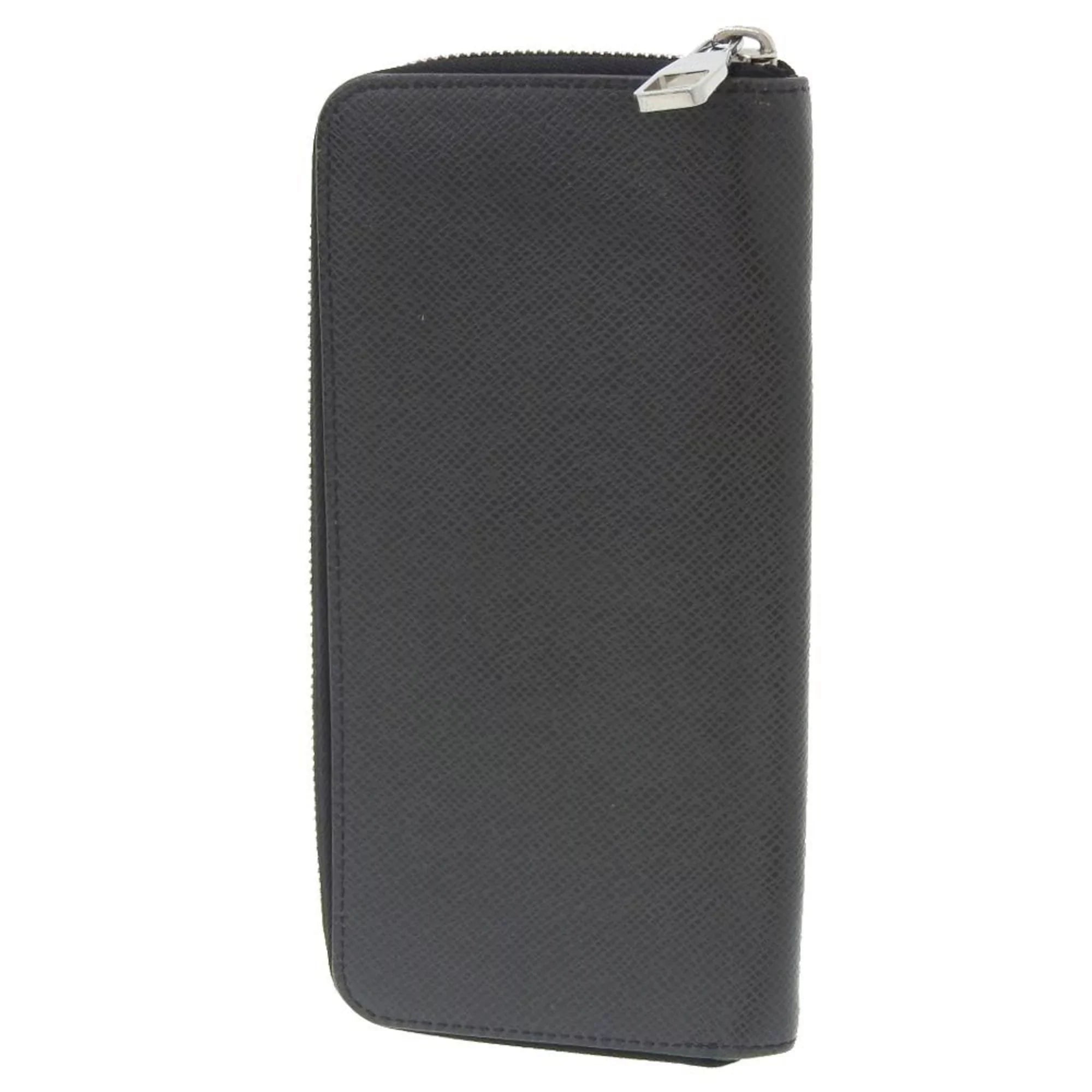 Pre-Owned Louis Vuitton LOUIS VUITTON Taiga Zippy Wallet Vertical Round Zipper Long Noir M30503 (Good)