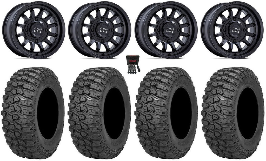Dark Rhino Rapid 14" Wheels Bk 30" Trail Saw 2.0 Tires Polaris RZR XP 1000 / PRO XP / Ranger XP 900/1000