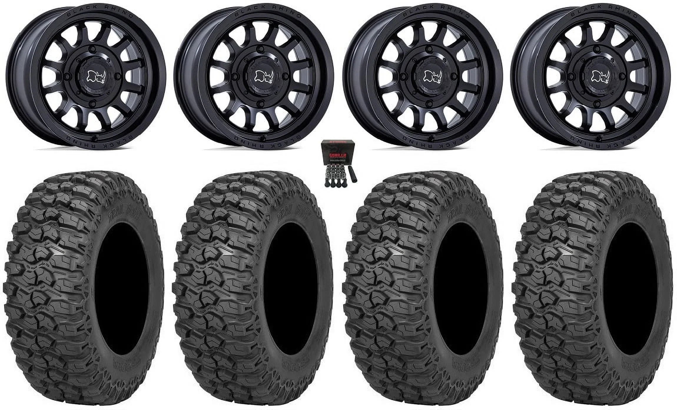 Dark Rhino Rapid 14" Wheels Bk 30" Trail Saw 2.0 Tires Polaris RZR XP 1000 / PRO XP / Ranger XP 900/1000
