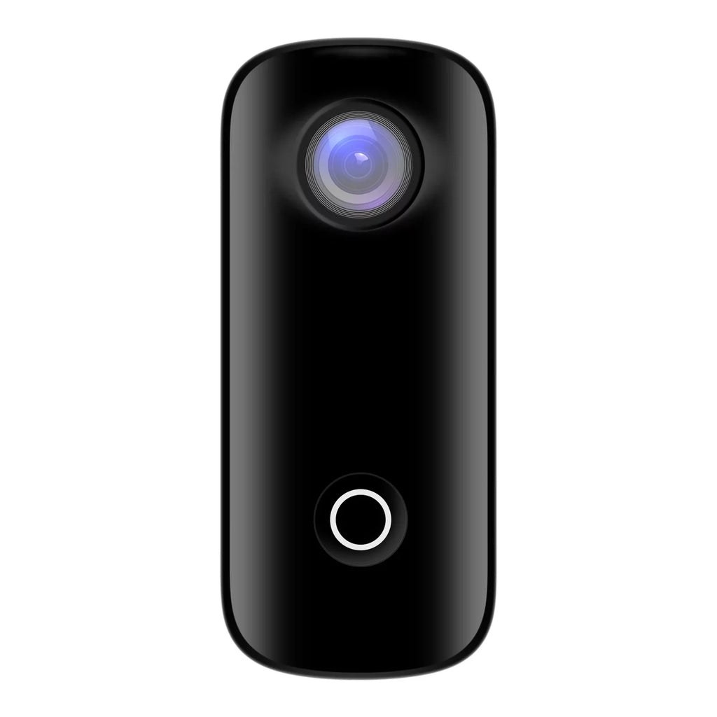 SJCAM C100 Mini Action Camera 2K 30fps Video Digital Camera 30M Waterproof Magnetic Body Built in Rechrageable Battery WiFi Connection APP Sharing with Waterproof Case Back Clip Lanyard