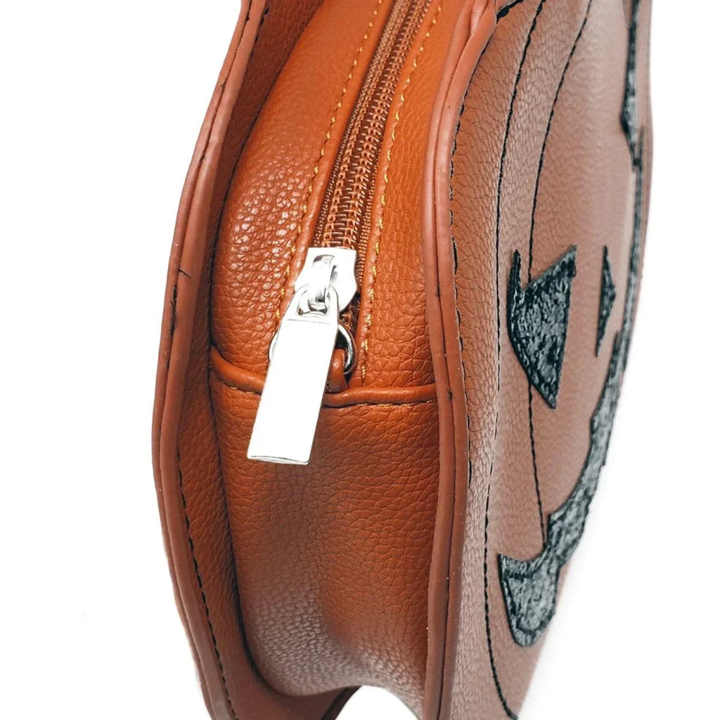 Jack O' Lantern Crossbody Bag with Glitter
