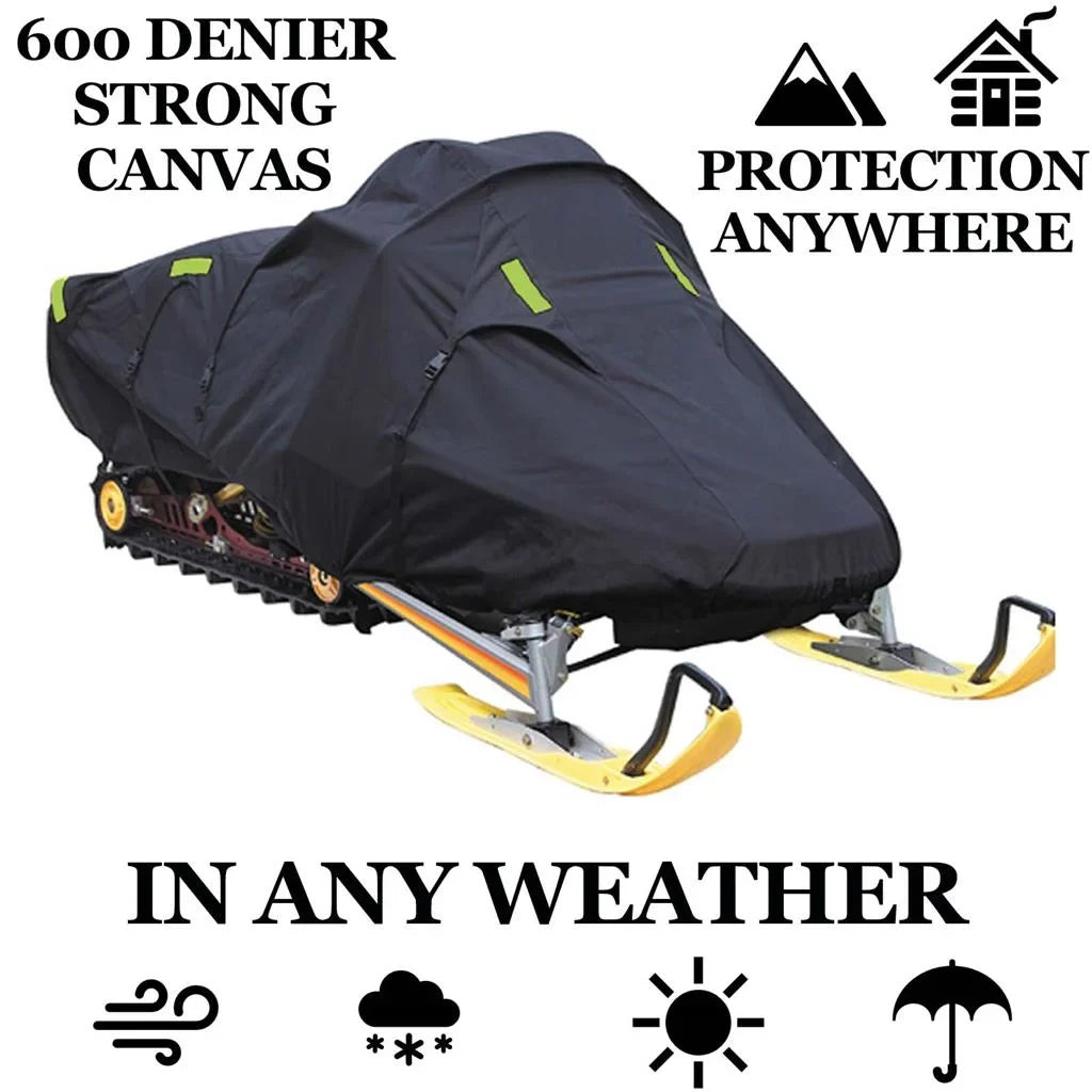Snow Cover Compatible for 2004-2004 Ski Doo Bombardier snowmobile model GSX LIMITED 1 UP 600 SDI, Trailerable 600 Denier Snow Machine Sled Gear