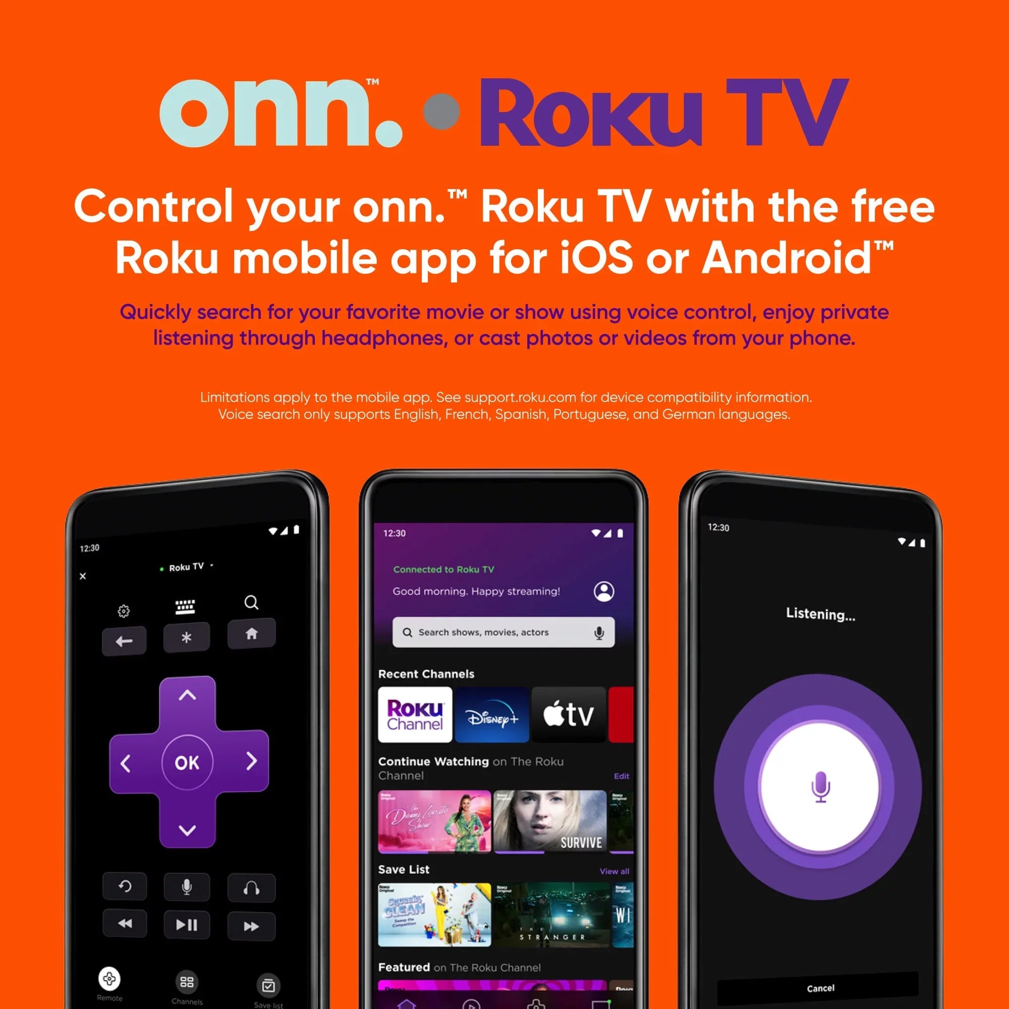 onn. 42” Class FHD (1080P) LED Roku Smart TV (100068372)