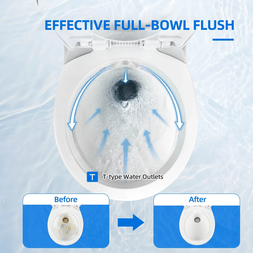 Dextrus Portable RV Toilet with Pedal Flush, Gravity Flush Toilet High Profile for Caravan Travel, Camping, Boating, White