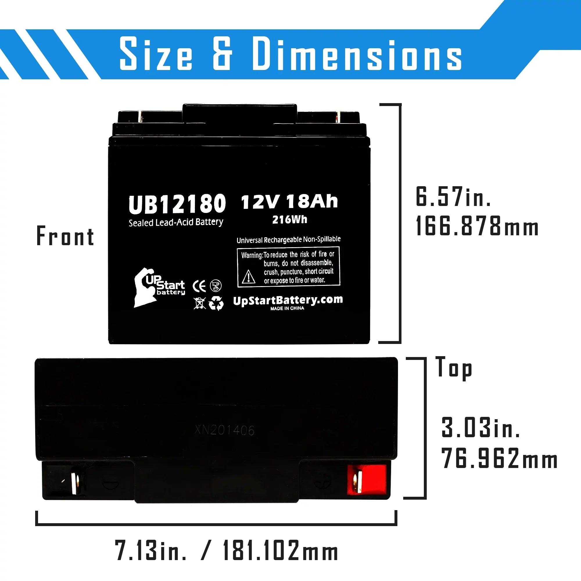 3x Pack - Compatible Eagle Pitcher CF12V18 Battery - Replacement UB12180 Universal Sealed Lead Acid Battery (12V, 18Ah, 18000mAh, T4 Terminal, AGM, SLA)