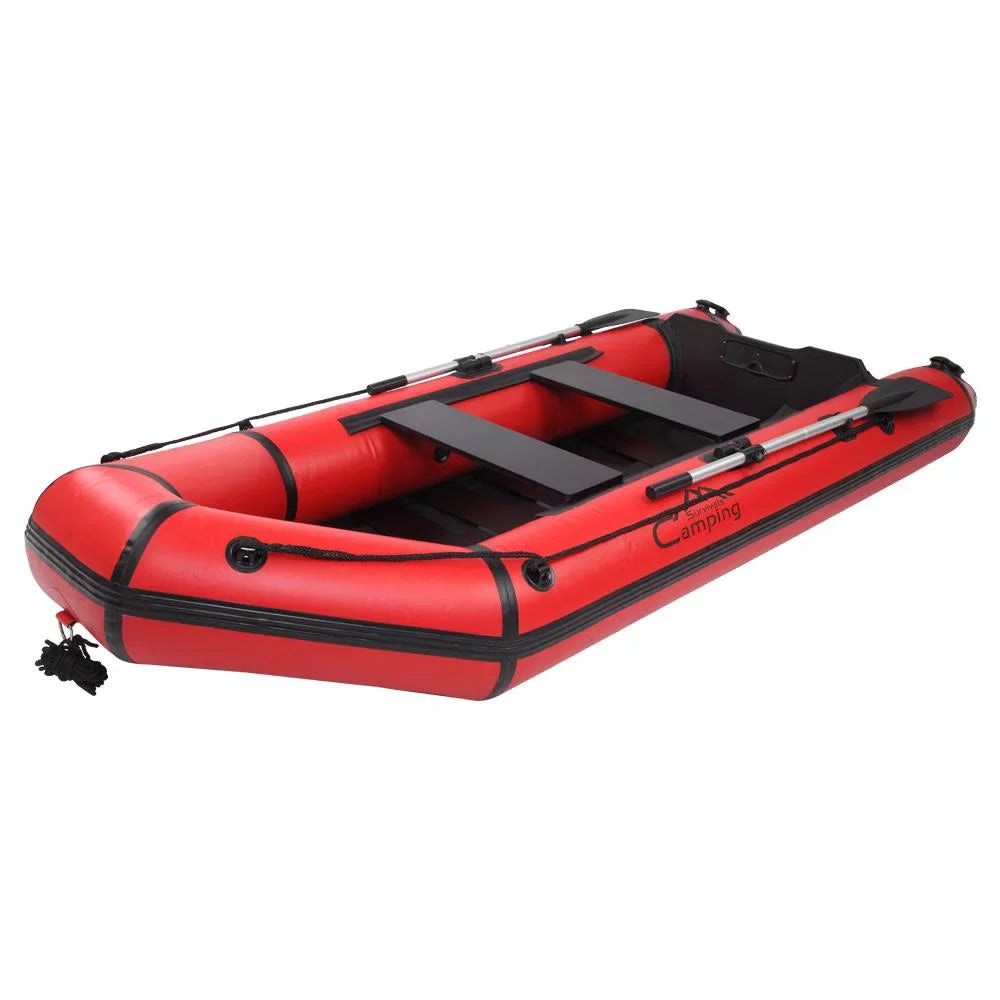Campingsurvivals 10ft Polyvinyl Chloride Inflatable Fishing Assault Boat Red
