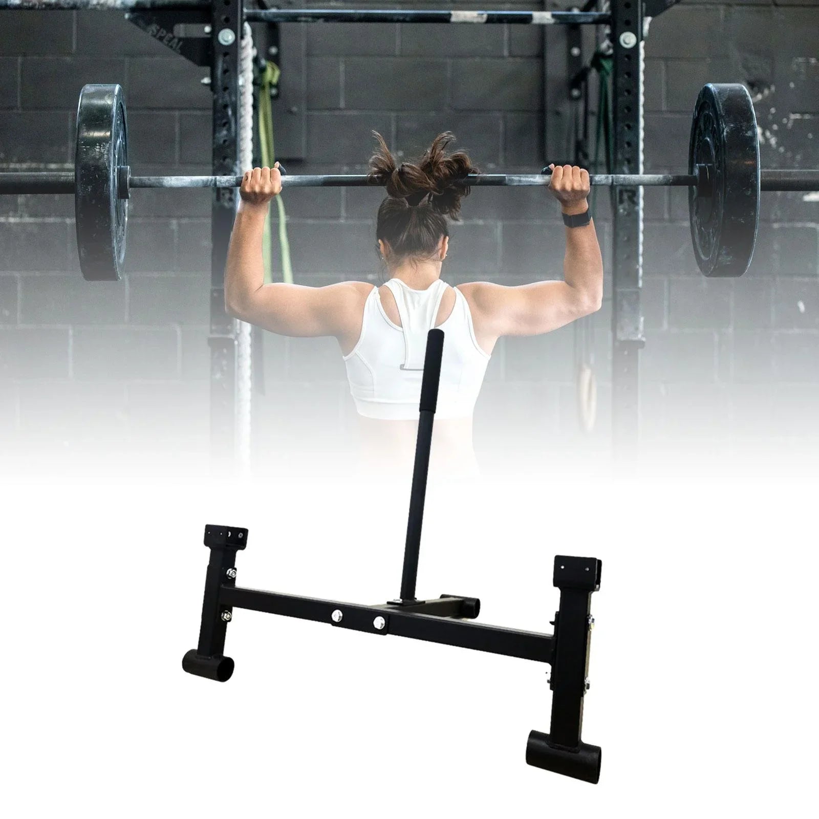 AMLESO Deadlift Barbell Stand Compact Gym Equipment for Workout Sport Load Plates