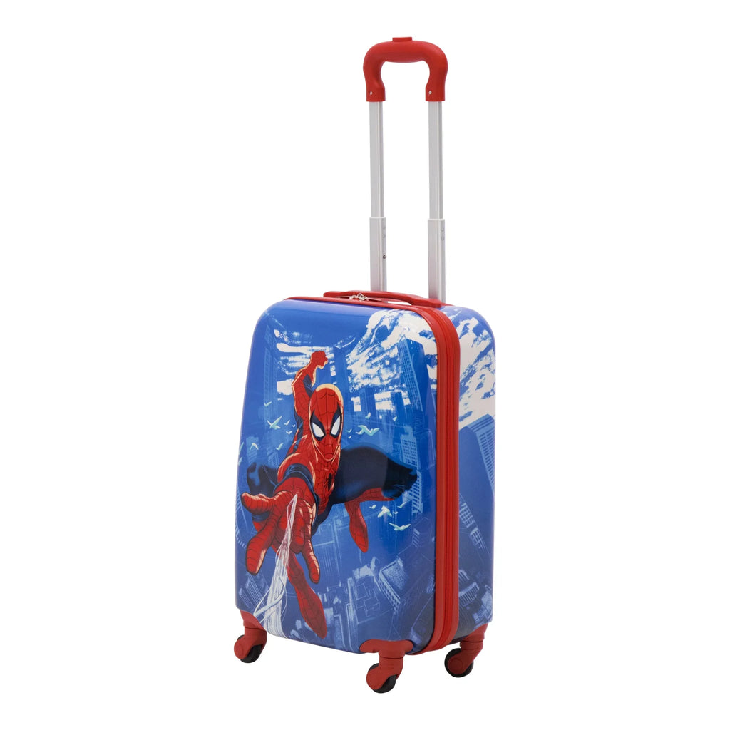 Marvel Spider-Man 21 Inch Kids Rolling Luggage, Hardshell Carry On Suitcase with Wheels, Blue