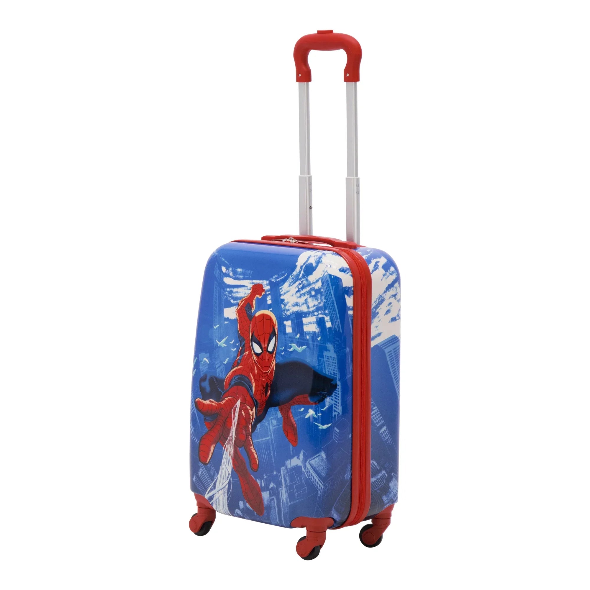 Marvel Spider-Man 21 Inch Kids Rolling Luggage, Hardshell Carry On Suitcase with Wheels, Blue