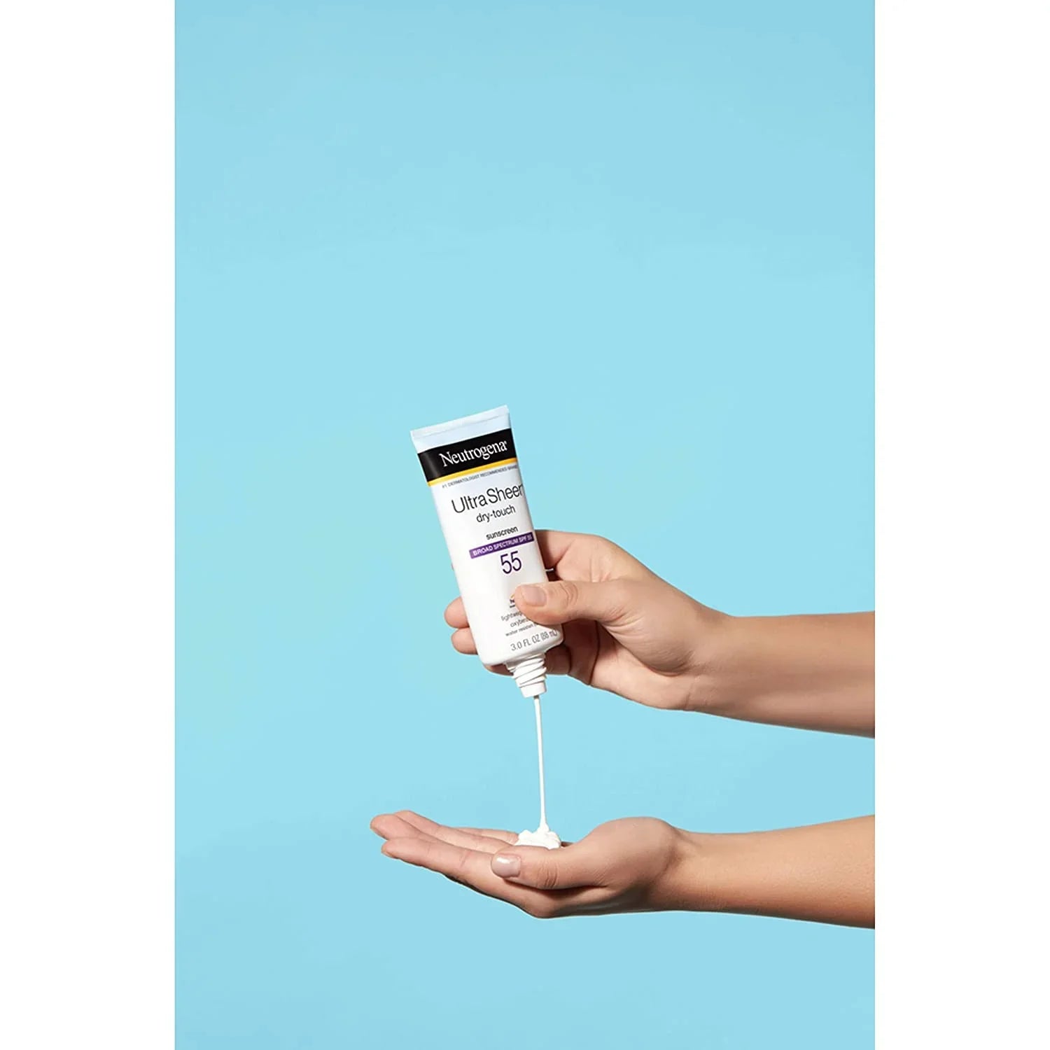 Invisible Daily Sunscreen Lotion with SPF 55- Sweat & Water Resistant Sun Block Lotion for 80 Minutes | Moisturizing & Quick Drying Skin Sun Protection| 1 Pack: 3 OZ Per Pack, Pack of 15